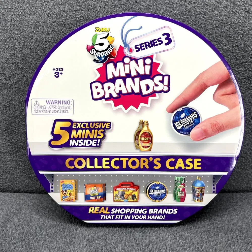 4 Surprise Mini‎ Brands Zuru Series 3 Collector's Case + Mini Market dash Game